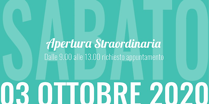 Save the date: we are open on Saturday 3 October!